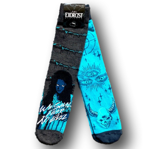 2-Pack The Exorcist Believer Funny Novelty Crew Socks - NWT